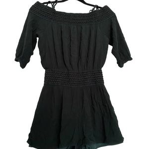 Purple Snow Green Cold Shoulder with Spaghetti Strap Shorts Romper SZ Small